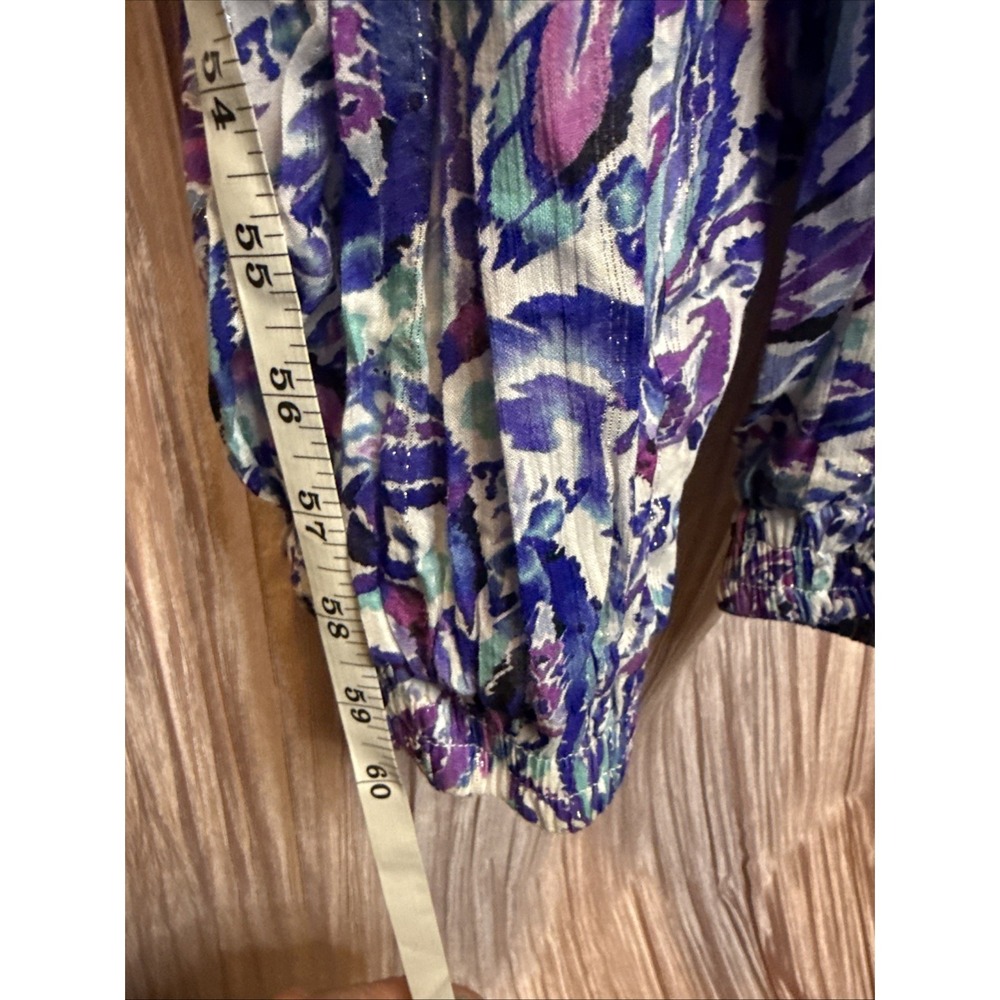Kathy Ireland Fashion 360 Paradise Pleasure Jumpsuit Paisley Peacock Size 1X - Picture 15 of 16